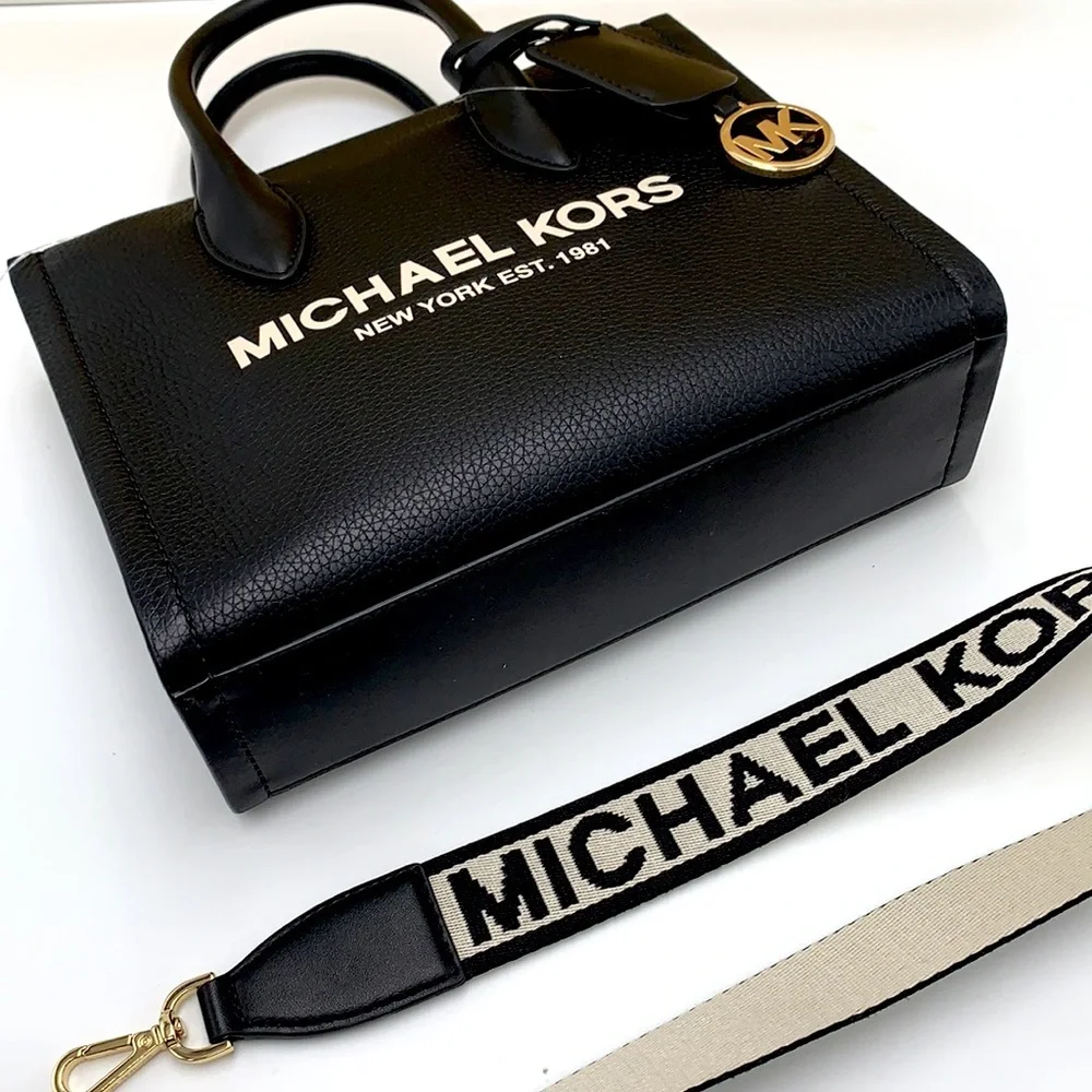 MICHAEL KORS MIRELLA SMALL SHOPPER TOP ZIP XBODY Black COLOR